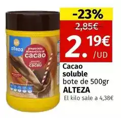 Maskom Supermercados Alteza - cacao soluble bote de 500gr oferta