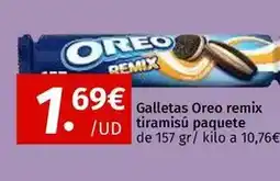 Maskom Supermercados Oreo - galletas remix tiramisu paquete de157 gr oferta