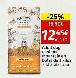 Maskom Supermercados Harper and bone - adult dog medium mountain en bolsa de 3 kilos oferta