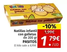 Maskom Supermercados Pasitos - natillas infantil con galletas oferta