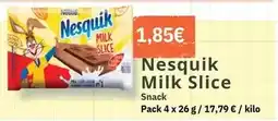Maskom Supermercados Nestlé - nesquik milk slice snack oferta