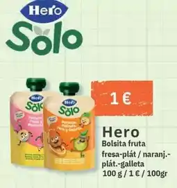 Maskom Supermercados Hero - bolsita fruta fresa plat/ naranja. plat. galleta oferta