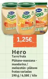 Maskom Supermercados Hero - tarro fruta platano manzana mandarina/ melocoton platano frutas variadas oferta