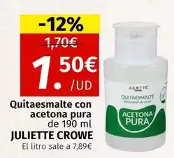 Maskom Supermercados Crowe - quitaesmalte con acetona pura oferta