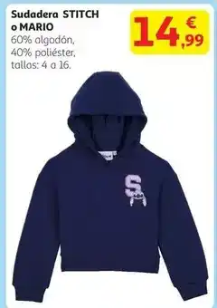 Alcampo Sudadera stitch o mario oferta