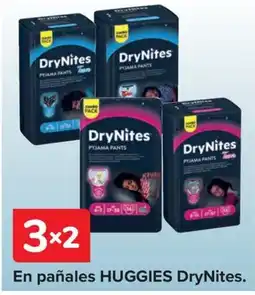 Carrefour HUGGIES En pañales DryNites. oferta