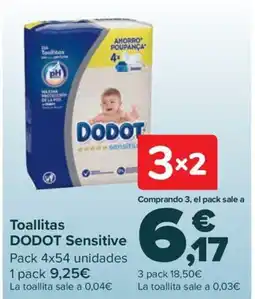 Carrefour DODOT Toallitas sensitive oferta