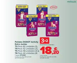 Carrefour DODOT Pañales Activity Extra Jumbo oferta