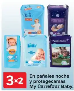 Carrefour En pañales noche y protegecamas My Carrefour Baby oferta