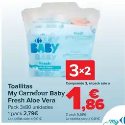 Carrefour Toallitas My Carrefour Baby Fresh Aloe Vera oferta