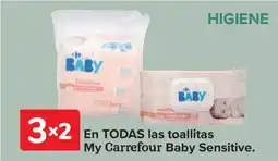 Carrefour En todas las toallitas my carrefour baby sensitive. oferta