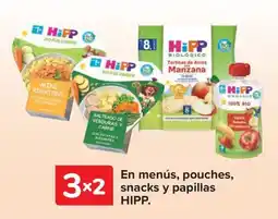 Carrefour HIPP En menús, pouches, snacks y papillas oferta