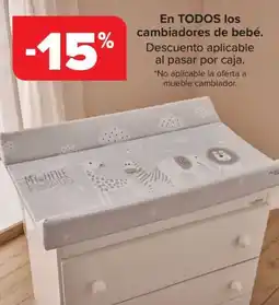 Carrefour En todos los cambiadores de bebé oferta