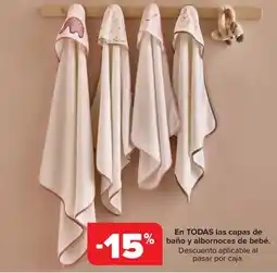 Carrefour En todas las capas de baño y albornoces de bebé. oferta
