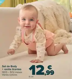 Carrefour Set de Body + ranita tirantes oferta