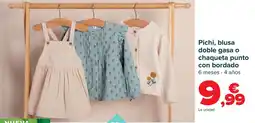 Carrefour Pichi, blusa doble gasa o chaqueta punto con bordado oferta