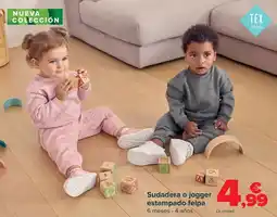 Carrefour Sudadera o jogger estampado felpa oferta