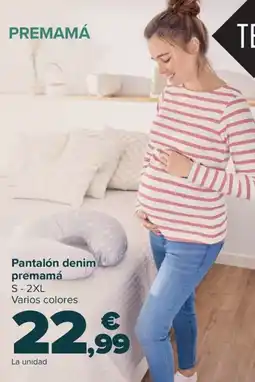 Carrefour Pantalón denim premamá oferta