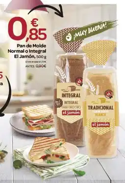 Supermercados El Jamón Pan de Molde Normal o Integral El Jamón oferta