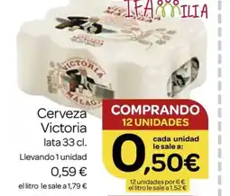 Supermercados El Jamón VICTORIA Cerveza oferta
