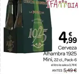 Supermercados El Jamón 1925 Cerveza Alhambra oferta