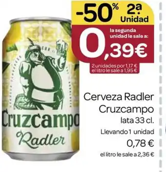 Supermercados El Jamón CRUZCAMPO Cerveza Radler oferta