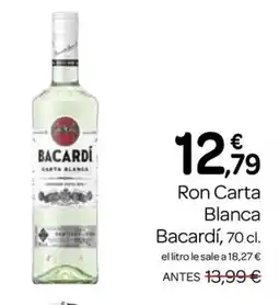 Supermercados El Jamón BACARDI Ron Carta Blanca oferta