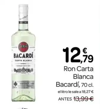 Supermercados El Jamón BACARDI Ron Carta Blanca oferta
