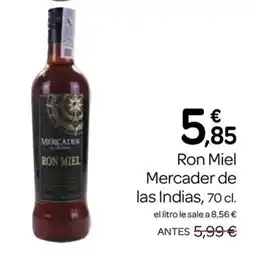 Supermercados El Jamón MERCADER DE LAS INDIAS Ron Miel oferta