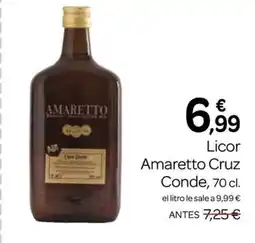 Supermercados El Jamón Licor Amaretto Cruz Conde oferta
