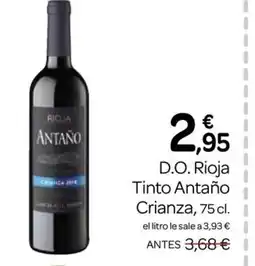 Supermercados El Jamón D.O. Rioja Tinto Antaño Crianza oferta