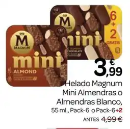 Supermercados El Jamón Helado Magnum Mini Almendras o Almendras Blanco oferta
