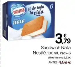Supermercados El Jamón Sandwich Nata oferta