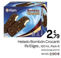 Supermercados El Jamón IFA ELIGES Helado Bombón Crocanti oferta