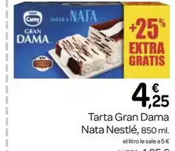 Supermercados El Jamón Tarta Gran Dama Nata Nestlé oferta