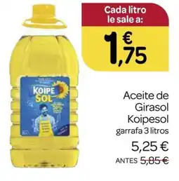 Supermercados El Jamón KOIPESOL Aceite de Girasol oferta