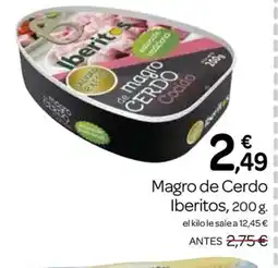 Supermercados El Jamón IBERITOS Magro de Cerdo oferta