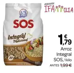 Supermercados El Jamón SOS Arroz Integral oferta