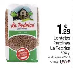 Supermercados El Jamón LA PEDRIZA Lentejas Pardinas oferta