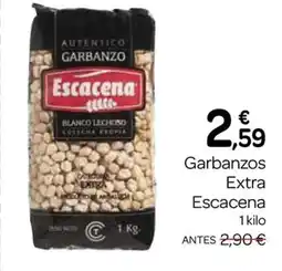 Supermercados El Jamón ESCACENO Garbanzos Extra oferta