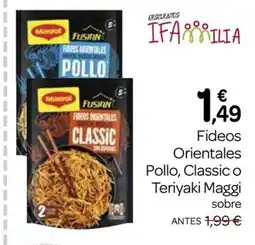 Supermercados El Jamón MAGGI Fideos Orientales Pollo, Classic o Teriyaki oferta