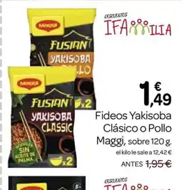 Supermercados El Jamón MAGGI Fideos Yakisoba Clásico o Pollo oferta