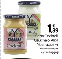 Supermercados El Jamón YBARRA Salsa Cocktail, Gaucha o Alioli oferta