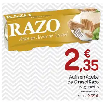 Supermercados El Jamón RAZO Atún en Aceite de Girasol oferta