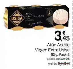 Supermercados El Jamón USISA Atún Aceite Virgen Extra oferta