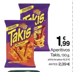 Supermercados El Jamón TAKIS Aperitivos oferta