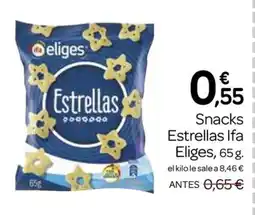 Supermercados El Jamón IFA ELIGES Snacks Estrellas oferta