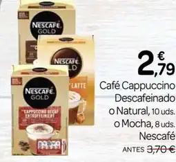 Supermercados El Jamón NESCAFÉ Café Cappuccino Descafeinado o Natural o Mocha oferta