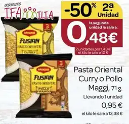 Supermercados El Jamón MAGGI Pasta Oriental Curry o Pollo oferta
