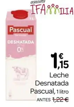 Supermercados El Jamón PASCUAL Leche Desnatada oferta